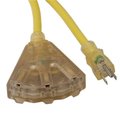 Bayco Bayco BAYSL-746L Osha NRTL Compliant 25 ft. Extension Cord with Lighted End & 3 Outlets - 15 amp BAYSL-746L